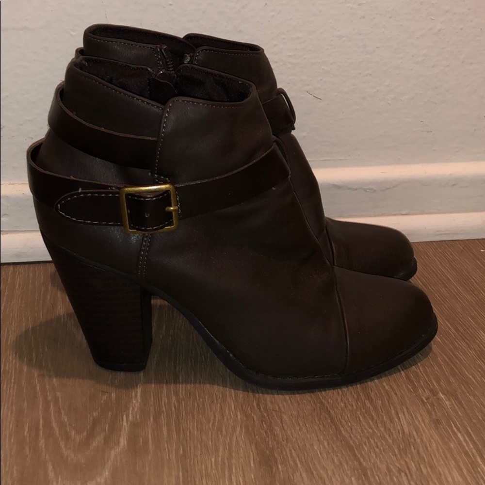Dark brown ankle boots